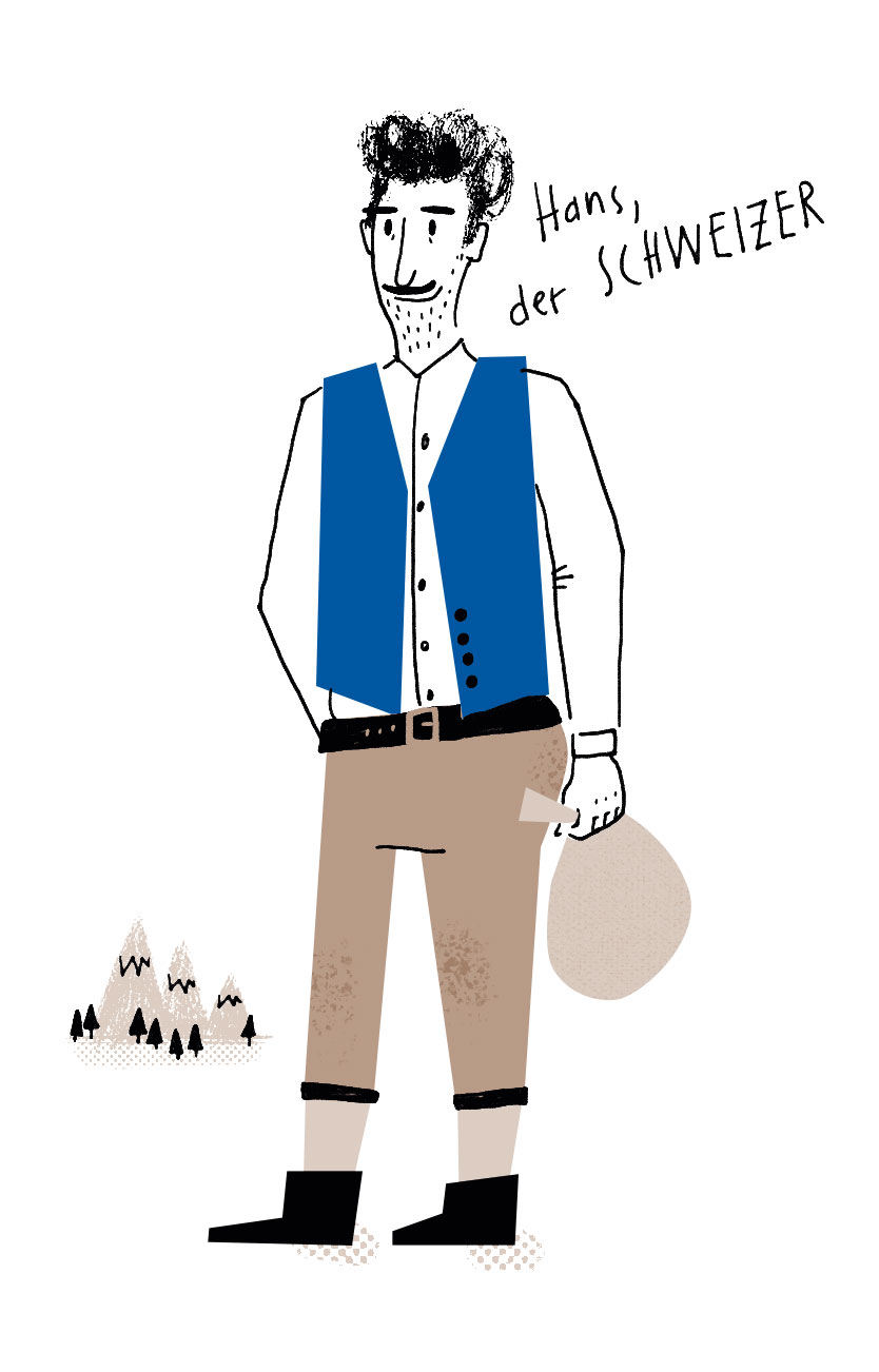 Illustration Hans, der Schweizer